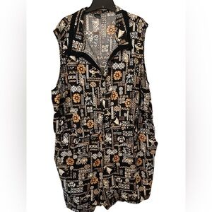 Disney Moana Sleeveless Brown Polynesian Print Romper Plus Size